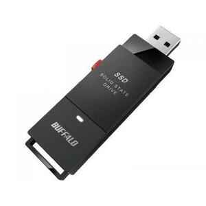 送料込　未使用未開封品　BUFFALO SSD-SCT2.0U3-BA PC対応 USB3.2(Gen2) TV録画 スティック型SSD 2TB ブラック Type-C付属