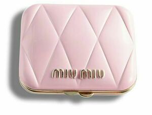 送料無料 ミュウミュウ miumiu ノベルティ 鏡 ミラー 巾着ポーチ ピンク ポーチ 未使用