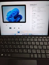 【極上】Microsoft Surface go3 model1926 CPUi3 メモリ8GB ストレージ128GB Win11 office2021 WiFi タイプカバー ペン バッテリー診断96%_画像6