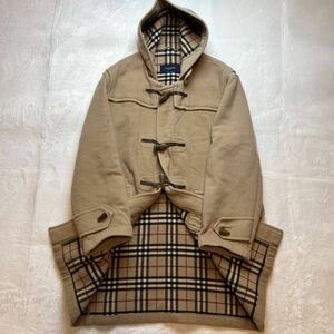 美品 大人の風格 BURBERRY LONDON バーバリーロンドン ノバチェック ダッフルコート ロング丈 ブラウン ベージュ イングランド製