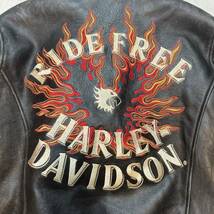 超希少 Harley Davidson ハーレー ファイヤー レザージャケット_画像5