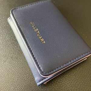 未使用 JILLSTUART ジルスチュアート ネイビー 青 紺 × ラベンダー パープル 紫　三つ折り財布