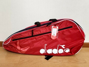 ★ディアドラ(diadora) テニス ラケットバッグ6 レッド フリーサイズ DTB8680