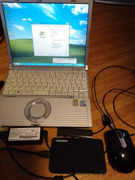 Panasonic Let's note CF-T5AC1AXS Core2 CPU U7500 1.06GHz RAM 1.5GB HDD 80GB Windows XP SP3 アクセサリーおまけ付き 中古 正常動作品