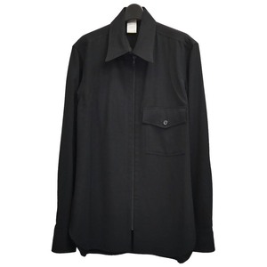 Yohji Yamamoto POUR HOMME 2000aw ウールギャバ フロントジップ シャツ　00aw プールオム ウールギャバジン ファスナー