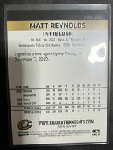 NPB 来日外国人 広島 カープ マット・レイノルズ トレーディングカード Matt Reynolds マイナーカード　2_画像2