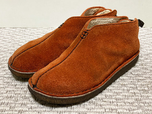 ♪英国製 Made in England Clarks BERGEN ORANGE SUEDE クラークス ベルゲン オレンジ スエード UK5 簡易清掃済♪