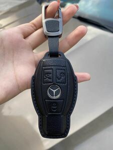 ★ Самая низкая ★ Подлинная кожа ★ Mercedes Benz Cover Cover Caue Case с Keahook Mercedes Benz Smart Key Benz