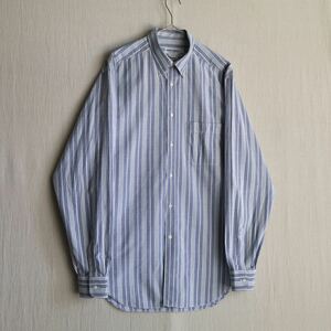  Италия производства GIORGIO ARMANI рубашка / 40 серый голубой полоса евро Vintage T4-02031-9327 sale