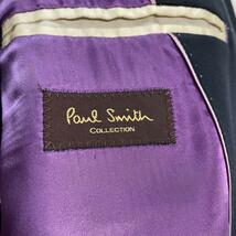 大きいサイズ　2XL Paul Smith COLLECTION　ポールスミスコレクション　テーラードジャケット　スーツ　黒　パープル　ブラック　スーツ_画像4