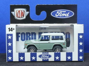 1/64 M2マシーン 1976 ブロンコ Ford Bronco - Lime Gold Metallic ●