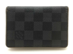 □LOUIS VUITTON オーガナイザードゥポッシュ N63256 ダミエグラフィット SP5124 カードケース パスケース 名刺 USED□