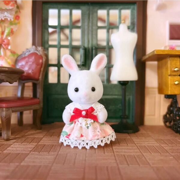 【ハンドメイド】ビオラワンピース(ピンク)*赤ちゃんサイズ