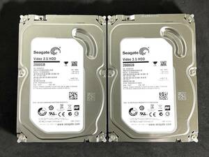 【送料無料】 2個セット ★ 2TB ★　ST2000VM003 / Seagate 【使用時間： 2ｈ＆ 2ｈ】 新品同様　3.5インチ 内蔵HDD　AVコマンド対応　SATA