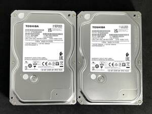 【送料無料】 2個セット ★ 2TB ★　DT02ABA200V　/　TOSHIBA【使用時間：58ｈ＆45ｈ】2023年製 稼働極少 3.5インチ内蔵HDD AVコマンド対応