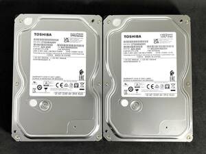 【送料無料】 2個セット ★ 2TB ★　DT02ABA200V　/　TOSHIBA【使用時間：225ｈ＆201ｈ】2022年製 稼働極少 3.5インチ内蔵 AVコマンド対応