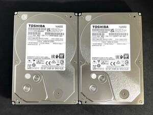 【送料無料】 2個セット ★ 3TB ★　DT01ABA300V　/　TOSHIBA　【使用時間：758ｈ＆757ｈ】2022年製　稼働少　3.5インチ 内蔵HDD SATA