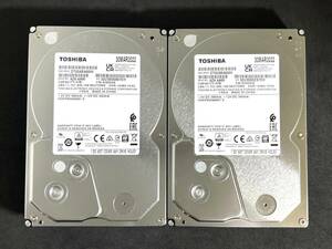 【送料無料】 　2個セット　★ 6TB ★　TOSHIBA　/　DT02ABA600V　【使用時間：9642 ｈ＆9642 ｈ】2022年製　良品 3.5インチ内蔵HDD SATA