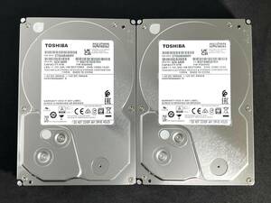 【送料無料】 　2個セット　★ 6TB ★　TOSHIBA　/　DT02ABA600V　【使用時間：28 ｈ＆26 ｈ】2023年製　新品同様 3.5インチ内蔵HDD SATA