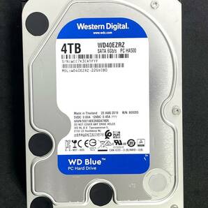 【送料無料】　★ 4TB ★　WD Blue　/　WD40EZRZ　【使用時間：20 ｈ】2019年製　新品同様　3.5インチ内蔵HDD　Western Digital Blue　SATA