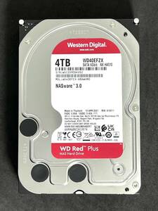 【送料無料】　★ 4TB ★ WD RED Plus　/　WD40EFZX 【使用時間：83ｈ】2021年製　稼働極少　Western Digital RED Plus 3.5インチ内蔵HDD