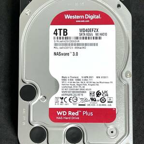 【送料無料】　★ 4TB ★ WD RED Plus　/　WD40EFZX 【使用時間：23ｈ】2021年製　新品同様　Western Digital RED Plus 3.5インチ内蔵HDD