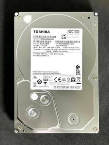 【送料無料】　★ 4TB ★　TOSHIBA / DT02ABA400V　【使用時間： 11 ｈ】　2023年製　新品同様　3.5インチ内蔵HDD　SATA　AVコマンド対応　