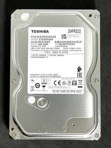 【送料無料】　★ 2TB ★　TOSHIBA / DT02ABA200V　【使用時間： 1800 ｈ】 2023年製　良品　3.5インチ内蔵HDD AVコマンド対応