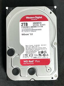 【送料無料】★ 2TB ★ WD Red Plus / WD20EFZX 【使用時間：850ｈ】 2023年製　稼働少　Western Digital RED Plus　3.5インチ内蔵HDD
