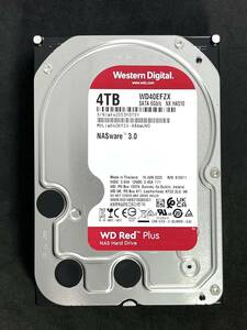 【送料無料】　★ 4TB ★ WD RED Plus　/　WD40EFZX 【使用時間：8ｈ】2023年製　新品同様　Western Digital RED Plus 3.5インチ内蔵HDD