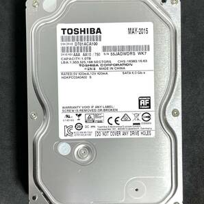 【送料無料】 ★ 1TB ★ TOSHIBA / DT01ACA100 【使用時間： 67 ｈ】 2015年製 稼働極少 3.5インチ 内蔵HDD SATA600/7200rpmの画像1