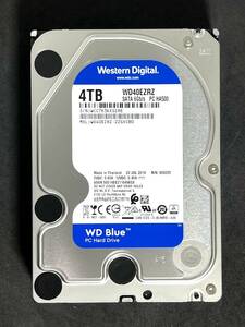 【送料無料】　★ 4TB ★　WD Blue　/　WD40EZRZ　【使用時間：16 ｈ】2019年製　新品同様　3.5インチ内蔵HDD　Western Digital Blue　SATA