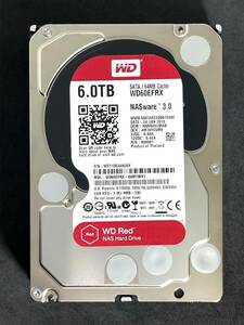 【送料無料】　★ 6TB ★　WD Red　/　WD60EFRX　【使用時間：140ｈ】稼働少　2015年製 Western Digital RED　3.5インチ 内蔵HDD SATA