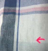 未使用タグ付き　イーストボーイ/EASTBOY　サイズ11 コットン100% インド製 半袖 チェック柄 水色系グレー色系ピンク色 黄色_画像5