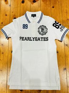 PEARLY GATES パーリーゲイツ 半袖 ポロシャツ フロッキー ホワイト サイズ4