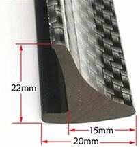 フェンダーアーチモール フェンダー リップモール アーチモール オーバーフェンダー カーボン調 ドレスアップ ゴム スポイラー 1.5m 2本_画像8