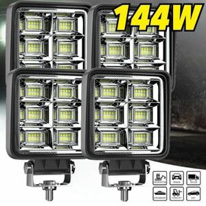 LEDワークライト 144w 4個 バックランプ 作業灯 車幅灯 補助灯 投光器 路肩灯 12v 24v スポットライト フォグランプ トラック ダンプ 爆光