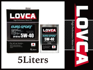 ■送料無料■LOVCA EURO-SPORT 5W-40 5L SP/C3 日本製■LES540-5