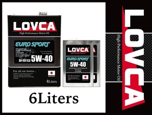 ■送料無料■LOVCA EURO-SPORT 5W-40 6L SP/C3 日本製■LES540-6