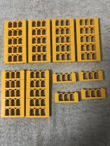 大量　ジャンク　部品　レゴ　LEGO　黄色　柵　ガード　34個　セット　　　　　　　　　　　　　　　　　　　　056－01020－81