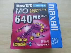 マクセル　MOメディア　640MB　　5枚　新品　　送料無料