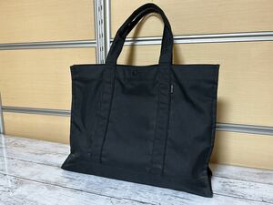 23A11-06N:COMME CA ISM コムサイズム tote bag トート バック 黒　大きめ鞄　47×12×34(持ち手含まず)