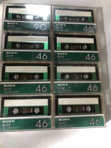 24M02-66N：中古 SONY BHF カセットテープ 8本 ノーマルポジション 昭和レトロ