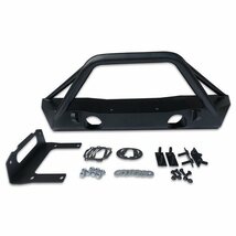 JEEP JK ラングラー H19.3～ 2、4ドア スチール W1200mm H340mm ショートタイプ バー フロント バンパー ブラック パウダーコート JP-MT011_画像1