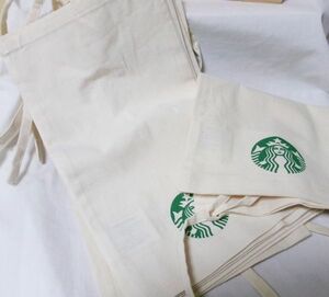 STARBUCKS スターバックス　オーガニックコットン ギフトバッグ Sサイズ　７枚まとめて　未使用　布袋　スタバ