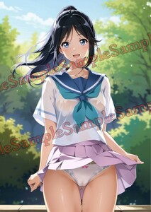 AN-117so リズと青い鳥 傘木希美 同人 ポスター A4 オリジナル アニメ anime 特殊印刷 高品質 イラストアート セクシー 美少女