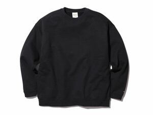 snow peak Recycled Cotton Sweat Crewneck スノーピーク リサイクルコットン スウェット クルーネック ブラック M