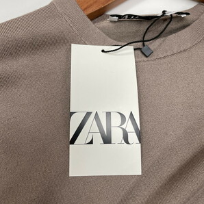 未使用品 /L/ ZARA ベージュ ニットセーター レディース タグ カジュアル トップス 通勤 ゴールドボタンガーリー 大人可愛い デイリー ザラの画像4