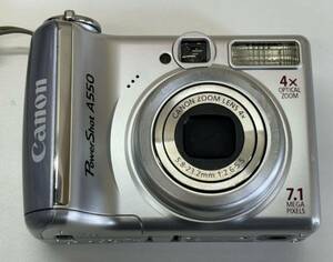 ●Canon キャノン PowerShot パワーショット A550 PC1230 デジタルカメラ デジカメ 保存袋付 動作未確認　現状品