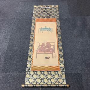 【印刷】掛軸 絹本 仏画 仏教美術 箱無 同梱可能 N O.4853